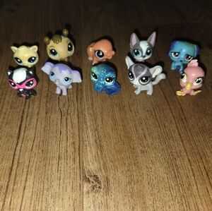 Lot of 10 Mini LPS Littlest Pet Shop Figurines